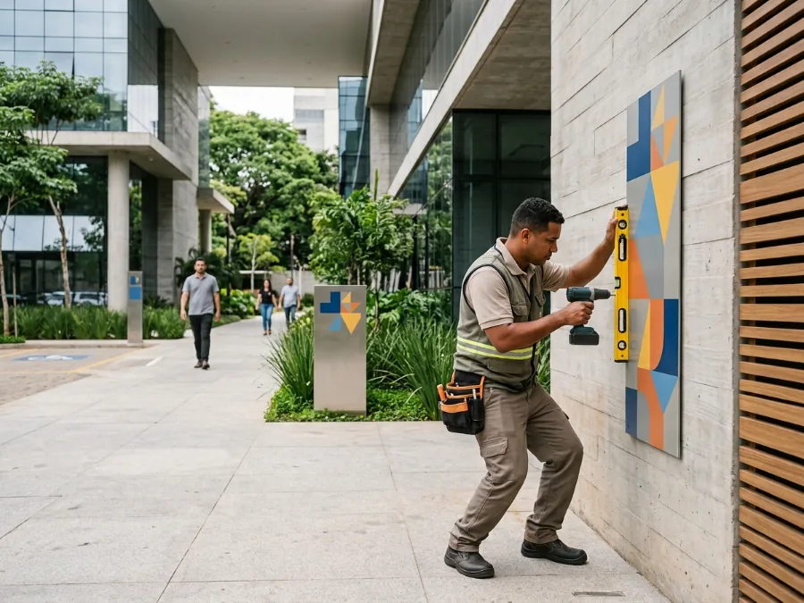 Imagem ilustrativa do critério adesivo, impressão ou material refletivo
