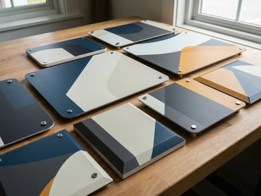 Imagem ilustrativa de placas em pvc ou acm